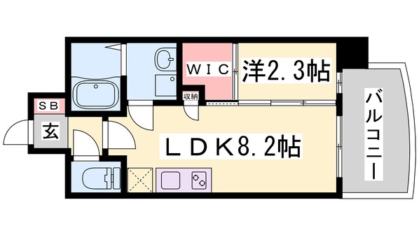 セレニテ三宮プリエの物件間取画像